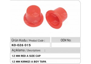 12 MM Red A Size Cap